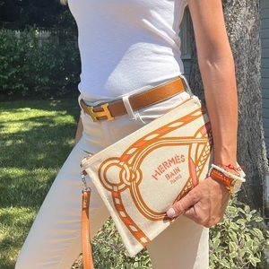 Authentic Hermes Yacht Wristlet & Cross-body